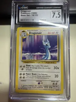 Dragonair Pokemon 1999 Base Set 18/102 Rare Vintage Original - Image 1