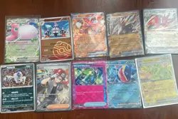 Pokemon TCG Scarlet And Violet (Ex, Aspec, Trainer) Full Art Lot of 10 Near Mint - Image 1