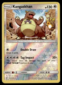 Kangaskhan Rare Reverse Holo SM - Unified Minds 163/236 NM Pokemon TCG - Image 1