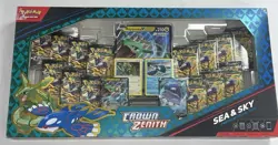 Pokemon Crown Zenith Sea & Sky Premium Collection Rayquaza Kyogre 14 Pks Sealed - Image 1