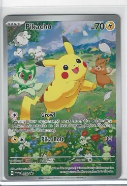 Pokemon Pikachu Promo SVP088 Scarlet and Violet Black Star Holo 2024 - Image 1