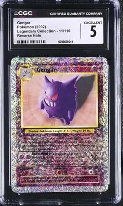 2002 Pokemon Legendary Collection Gengar Reverse Holo #11/110 CGC 5 - Image 1
