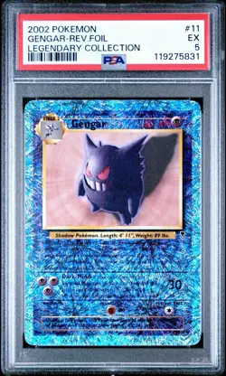 2002 Pokemon Legendary Collection Gengar Reverse Holo #11/110 PSA 5 - Image 1