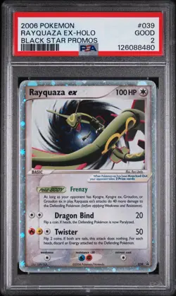 2006 POKEMON BLACK STAR PROMOS #039 RAYQUAZA EX-HOLO PSA 2 🌟SWIRL🌟 POP 40 - Image 1