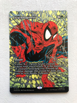Mtg Carte Magic Marvel Spider-Man Arachnogenesis Borderless FOIL English NM - Image 1