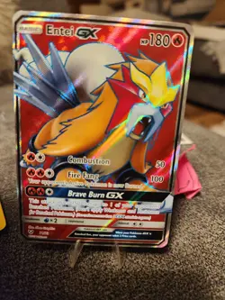 Pokemon Card Entei GX Full Art 71/73 Shining Legends Ultra Rare Holo LP - Image 1