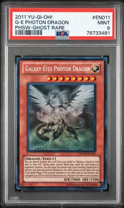 Yugioh Galaxy-Eyes Photon Dragon PHSW-EN011 Ghost Rare PSA 9 - Image 1