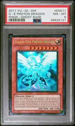 YUGIOH PHSW-EN011 GALAXY-EYES PHOTON DRAGON GHOST RARE PSA 8 NM-MINT #68828121 - Image 1