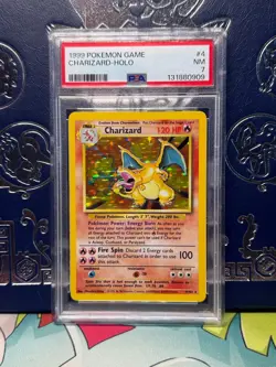 1999 POKEMON BASE SET #4 CHARIZARD HOLO PSA 7 New Cert - Image 1