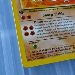 First Edition KABUTOPS 24/62 Non Holo Rare WOTC Fossil Pokemon Card NM Unplayed - Image 3