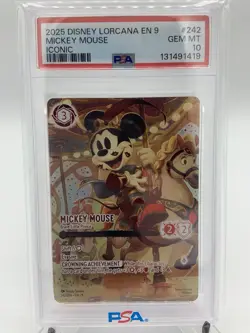 Mickey Mouse Brave Little Prince Iconic 242/204 PSA 10 Fabled Disney Lorcana - Image 2