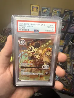 DISNEY LORCANA 2025 EN9 MICKEY MOUSE BRAVE LITTLE PRINCE ICONIC 242/204 PSA 10 - Image 5