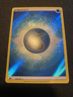 Water Energy 154/159 Crown Zenith Textured Full Art Holo Rare Card NM Condition - Image 1