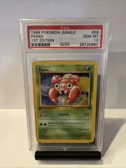 Pokemon TCG Paras Jungle Card 59/64 Regular Common 1st Edition PSA 10 - Image 1