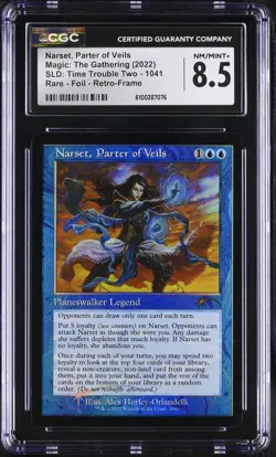 NARSET, PARTER OF VEILS Secret Lair Foil Time Trouble CGC 8.5 MTG [Nostalgium] - Image 1