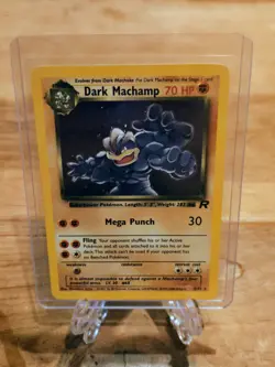 Dark Machamp 10/82 Holo Pokemon Team Rocket TCG NM - Image 1