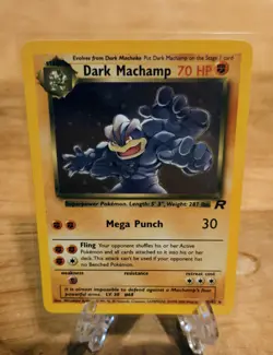 Dark Machamp 10/82 Holo Pokemon Team Rocket TCG NM - Image 3