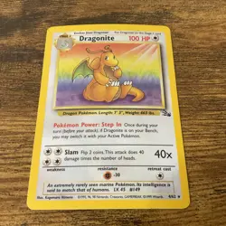 Pokemon TCG Dragonite Fossil 4/62 Holo Rare LP - Image 3