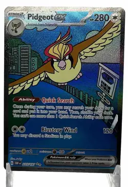 Pokemon TCG Pidgeot EX Obsidian Flames 225/197 Special Illustration Rare - Image 1