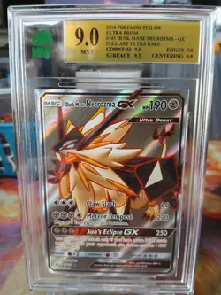 Dusk Mane Necrozma Gx 145/156 Ultra Prism Full Art Pokemon MNT 9 Mint 2018 - Image 1