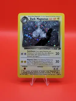Pokemon Team Rocket Holo Rare Dark Magneton W/Swirl 11/82 - Image 1