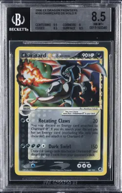 2006 POKEMON EX DRAGON FRONTIERS #100 CHARIZARD GOLD STAR HOLO BGS 8.5 - Image 1