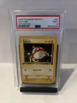 Pokemon Voltorb 2000 Team Rocket 1st Edition PSA 9 - Image 1