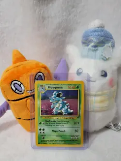 NM Nidoqueen 7/64 Error Holo Jungle 1999 Pokemon TCG No Set Symbol - Image 1