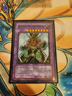 Yugioh Elemental Hero Wild Wingman EOJ-EN035 Super Rare 1st Ed VLP - Image 1