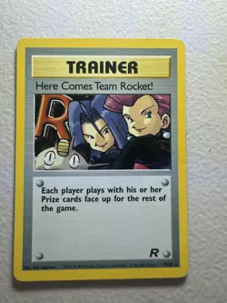 2000 Pokemon HERE COMES TEAM ROCKET! Unlimited Edition HOLO Foil Rare 15/82 WotC - Image 1