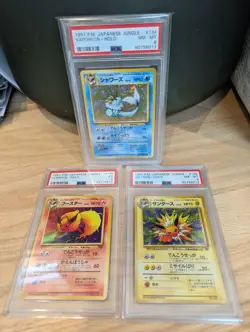 Pokemon Card TCG Flareon Jolteon Vaporeon PSA Bundle 8 5 Jungle 1997 Japanese - Image 1