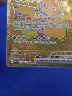 Pokemon S&V Prismatic Evolutions Pikachu ex 179/131 Gold Hyper Rare LP - Image 5