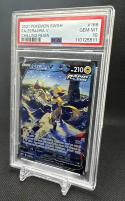 PSA 10 - GEM MINT: 2021 Pokemon Chilling Reign Alt Art Zeraora V 166/198 - Image 3