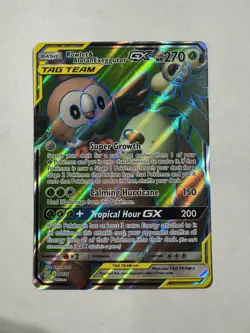 Pokemon TCG Rowlet & Alolan Exeggutor GX (Full Art) 214/236 SM-Unified Minds NM - Image 1