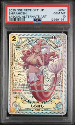 PSA 10 - Shirahoshi - EB01 057 SP OP11 Japanese One Piece A Fist of Divine Speed - Image 1