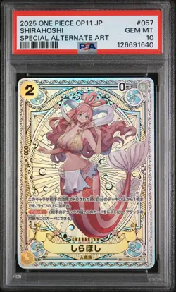 PSA 10 - Shirahoshi - EB01 057 SP OP11 Japanese One Piece A Fist of Divine Speed - Image 1