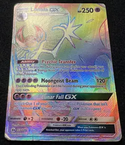 Lunala GX Holo Rainbow Secret Rare 153/149 Sun & Moon Base Set - HP - Image 3