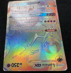 Lunala GX Holo Rainbow Secret Rare 153/149 Sun & Moon Base Set - HP - Image 4