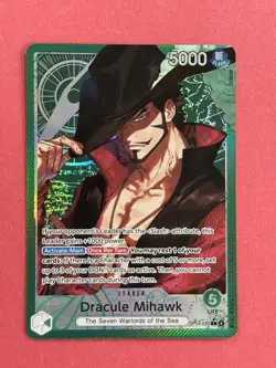One Piece Dracule Mihawk Leader Alt Art OP14-020 The Azure Sea's Seven English - Image 1