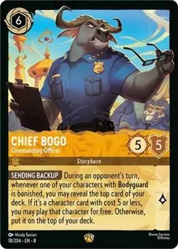 Chief Bogo Commanding Officer 18/204. Lorcana Reign of Jafar - Image 1