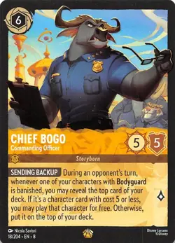 Chief Bogo - Commanding Officer 18/204 DISNEY LORCANA Reign of Jafar LEGENDARY - Image 1