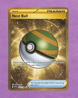 Pokemon TCG Nest Ball 255/198 SV01 Scarlet & Violet Base Set Gold NM/Mint - Image 1