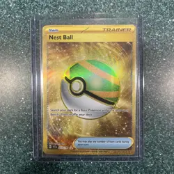 Pokemon TCG Nest Ball 255/198 SV01 Scarlet & Violet Base Set Gold NM/Mint - Image 1