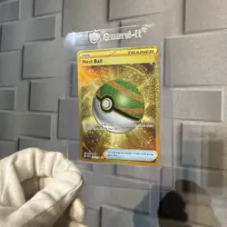 Pokemon TCG Nest Ball 255/198 Sv01 Gold Holo Card Scarlet & Violet Base Set NM - Image 5