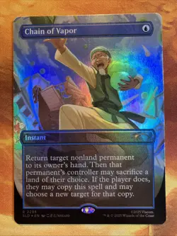 MTG Foil Borderless Chain of Vapor Secret Lair X Avatar: The Last Airbender NM!! - Image 1