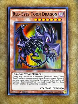 Yugioh Red-Eyes Toon Dragon SHVI-EN036 Super Rare 1st Ed NM - Image 1