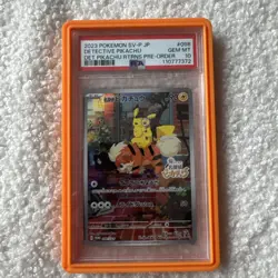 2023 POKEMON JPN SV-P PROMO #098 DETECTIVE PIKACHU PSA 10 - Image 1