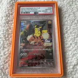 2023 POKEMON JPN SV-P PROMO #098 DETECTIVE PIKACHU PSA 10 - Image 2