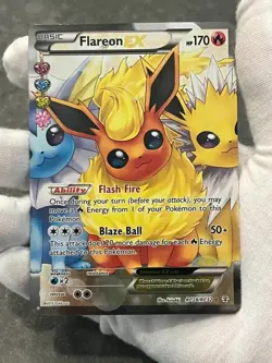 Pokemon TCG Flareon EX RC28/RC32 Generations Radiant Collection Full Art LP/MP - Image 3