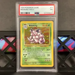 1999 POKEMON BASE SET UNLIMITED #11 NIDOKING-HOLO PSA 7📈🔥 - Image 1